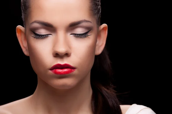 Closeup portrait of a beutiful woman — Stock Photo, Image