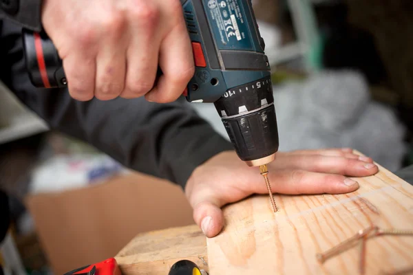 Man with screwdriver — Stock Photo, Image