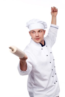 üniformalı oklava ile pişirmek