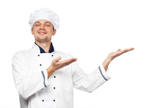 Man met chef-kok uniform — Stockfoto