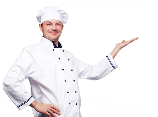 Homem com uniforme de chef — Fotografia de Stock