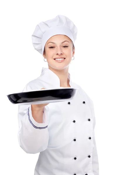 Chef-kok bedrijf pan — Stockfoto