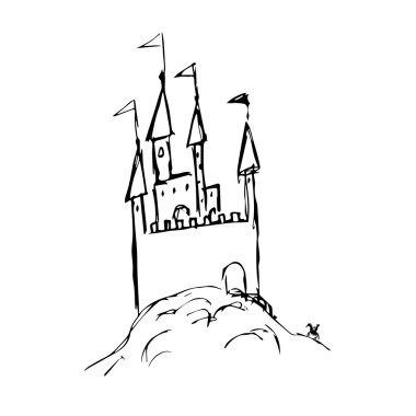 Stil kale illüstrasyon Vektör formatında doodle