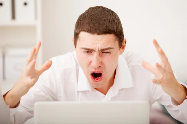 Angry man screaming — Stock Photo, Image