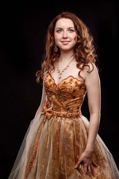 beautiful woman in dress