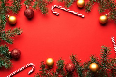 Christmas kırmızı arka plan ile boşaltmak