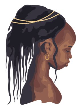 silhouette African woman clipart