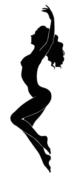 Silhouette of girl — Stock Vector