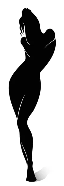Vrouwelijk silhouet — Stockvector