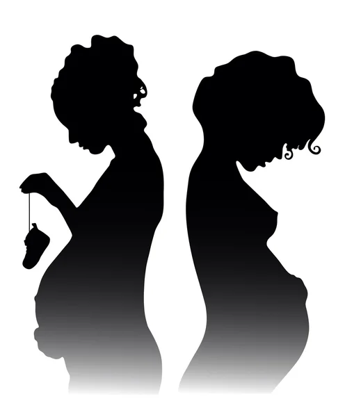 Έγκυες κορίτσια — Διανυσματικό Αρχείο