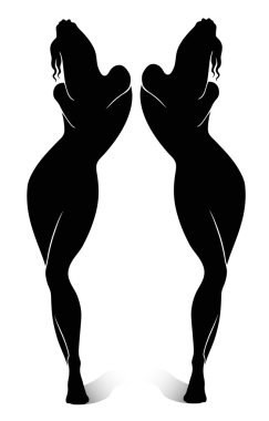 Female silhouettes clipart