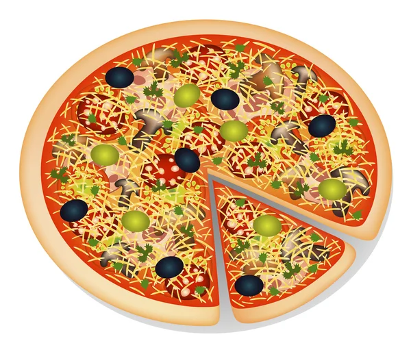 Pizza — Stockvector