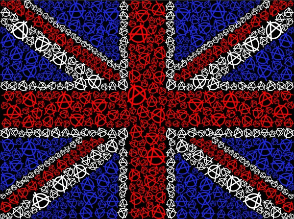 Anarşi İngiliz bayrağı sembolü — Stok Vektör