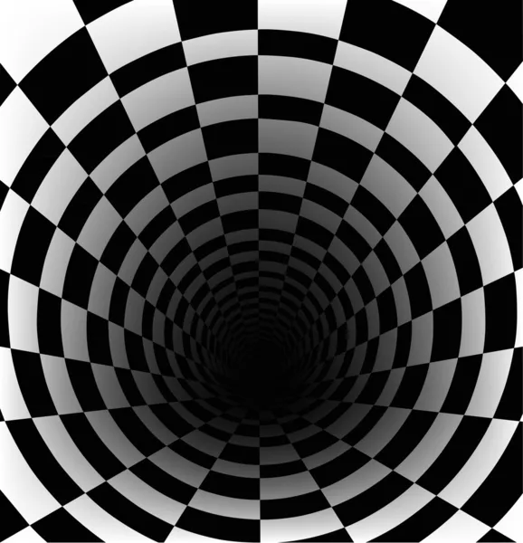 Checkerboard fundo com efeito de perspectiva —  Vetores de Stock