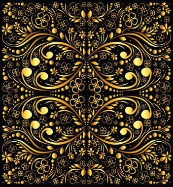 Altın çiçekli arka plan