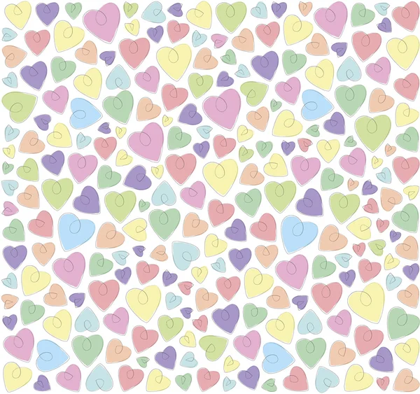 Hearts on a white background — Stock Vector