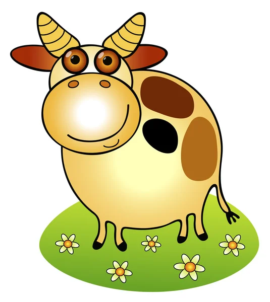 Cow on the meadow — Stock Vector