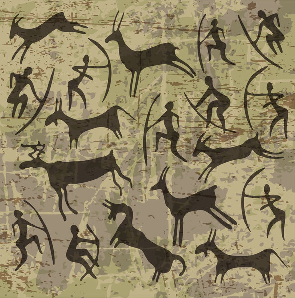 background with petroglyphs