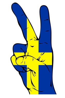 Peace Sign of the Swedish flag clipart