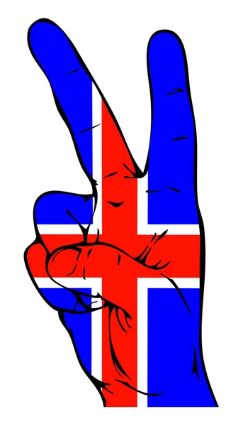 Peace Sign of the Icelandic flag — Stock Vector