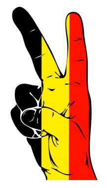 Peace Sign of the Belgian flag clipart