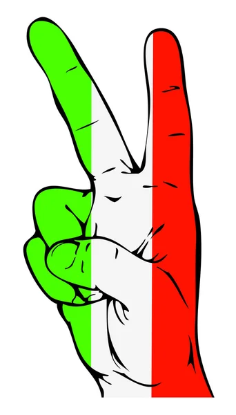 Vredesteken van de Italiaanse vlag — Stockvector