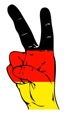 Peace Sign of the Germany flag clipart