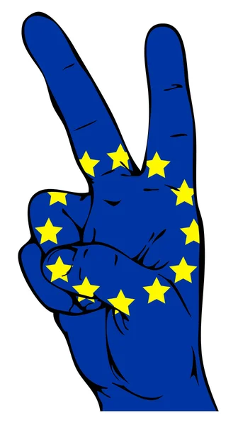 Signature de paix du drapeau de l'Union européenne — Image vectorielle