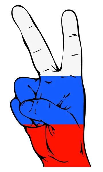 Znamení míru ruské vlajky — Stockový vektor