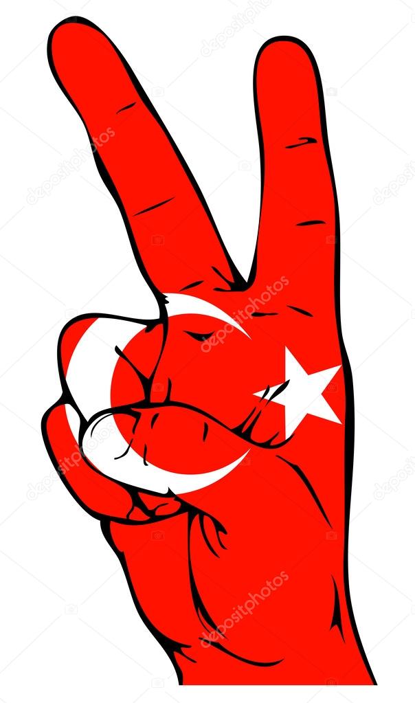 Peace Sign of the Turkish flag