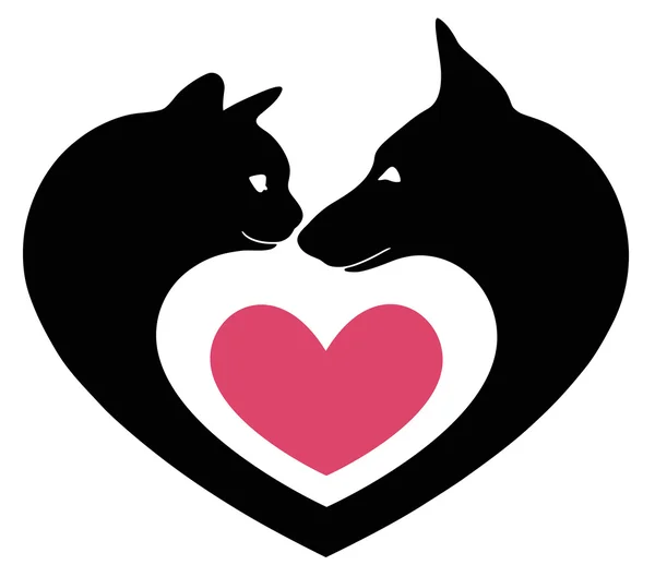 kedi ve köpek kalp