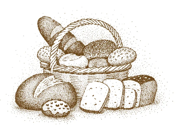 Fırın ürünleri elle çizildi