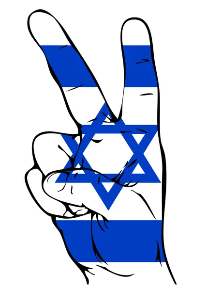 Signe de paix du drapeau israélien — Image vectorielle