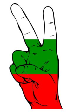 Bulgaristan bayrağı. barış işareti