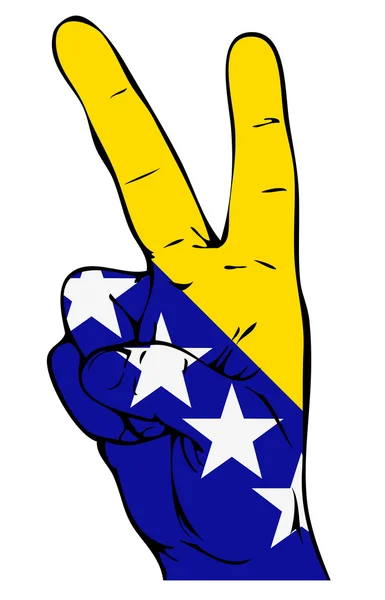 Peace Sign flag of Bosnia and Herzegovina — Stock Vector