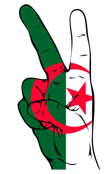 Peace Sign of the Algerian Flag — Stock Vector