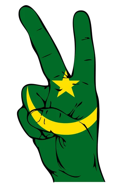 Σημάδι της ειρήνης, της μαυριτανικής σημαίας — Διανυσματικό Αρχείο
