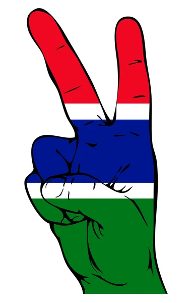 Ειρήνη σημάδι η σημαία της Γκάμπια — Διανυσματικό Αρχείο