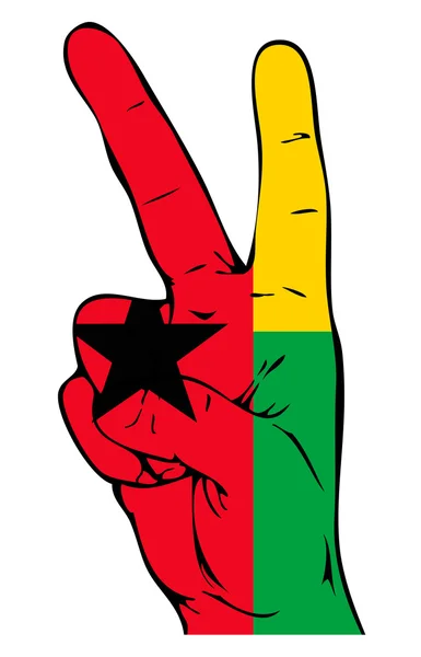 Vredesteken van de vlag van Guinee-bissau — Stockvector