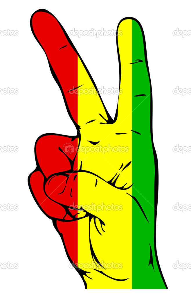 Peace Sign of the Guinea flag