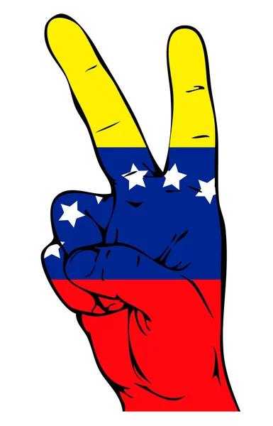 Signo de paz de la bandera venezolana — Archivo Imágenes Vectoriales