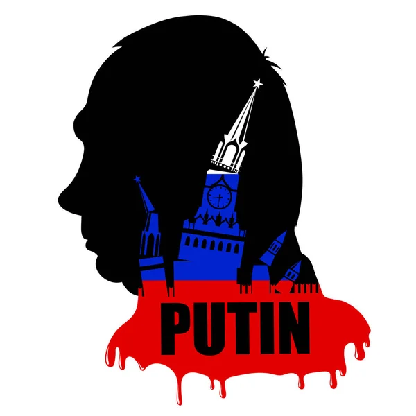 Putin President Russia — Stock Vector