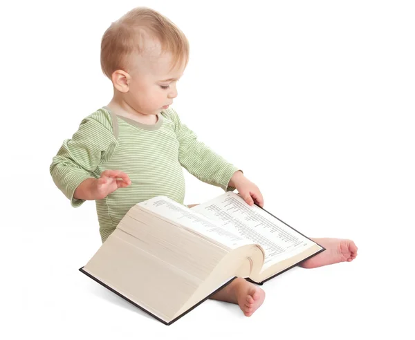 Bambino con un libro — Foto Stock