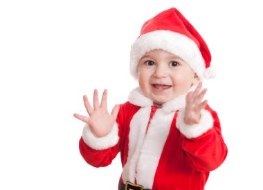 Noel Baba'nın takım elbiseli çocuk