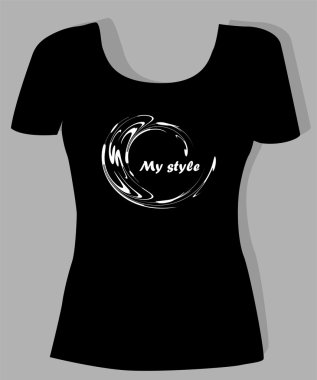 t-shirt tasarımı ile soyut tasarım öğesi