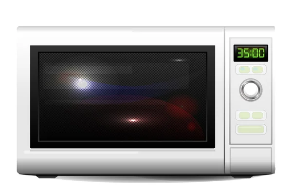Ilustração realista do forno de microondas —  Vetores de Stock