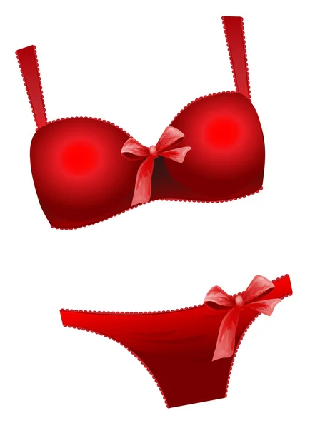 Seducente collezione di lingerie rossa — Vettoriale Stock