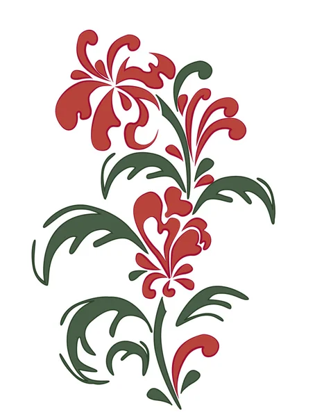 Flor roja — Archivo Imágenes Vectoriales
