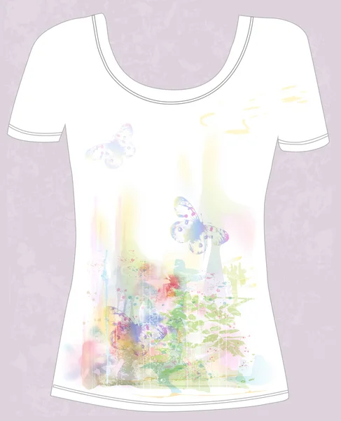 T-shirt au design naturel — Image vectorielle