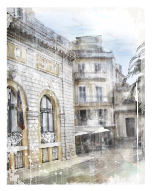 Caddenin Illustration. suluboya stili.